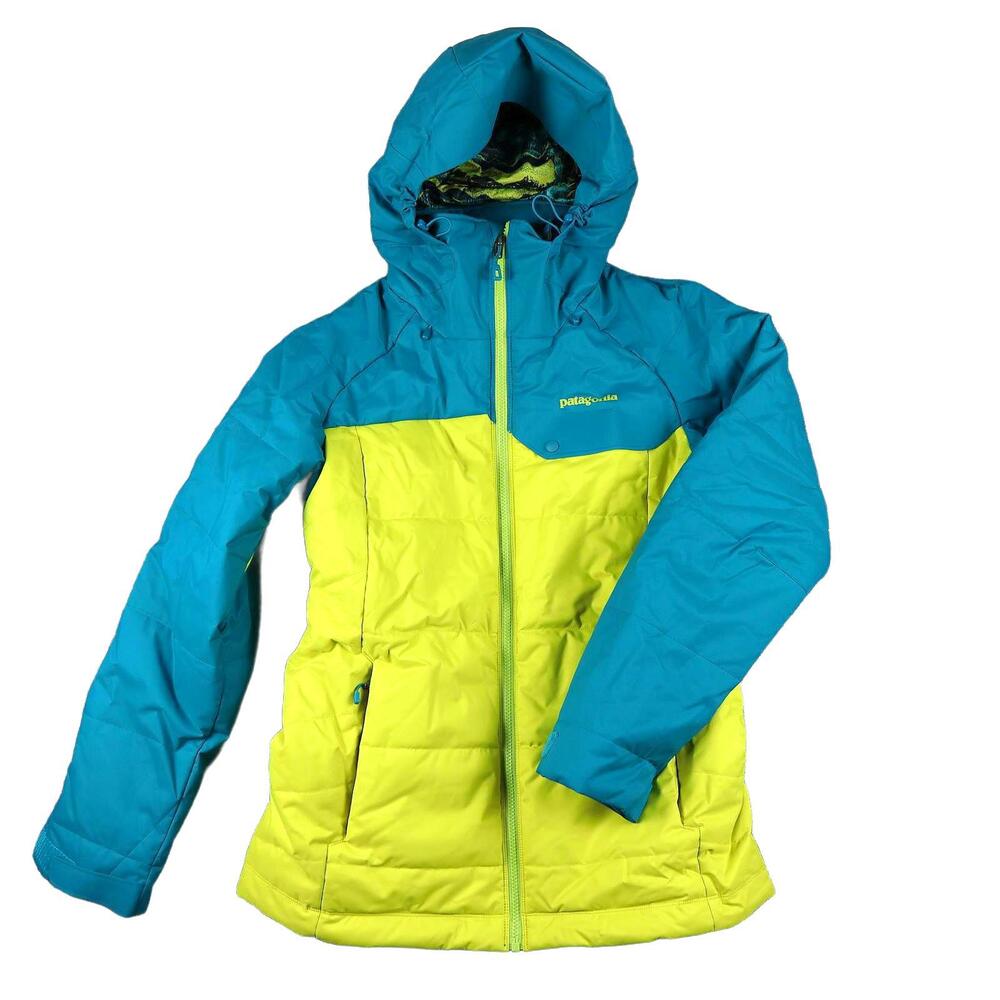 NWOT Women's Lime Green/Teal‎ PATAGONIA Rubicon Ski Coat Med